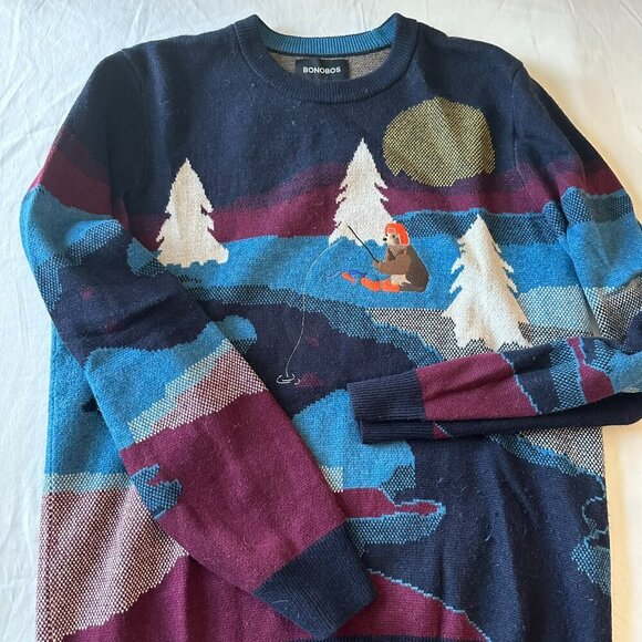 Bonobos Crewneck Sweater - fishing outdoor design - Picture 2 of 3